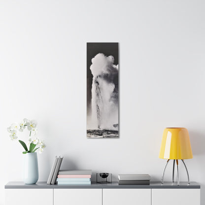 Old Faithful Geyser Yellowstone Canvas Gallery Wraps 12″ x 36″ 1.25"