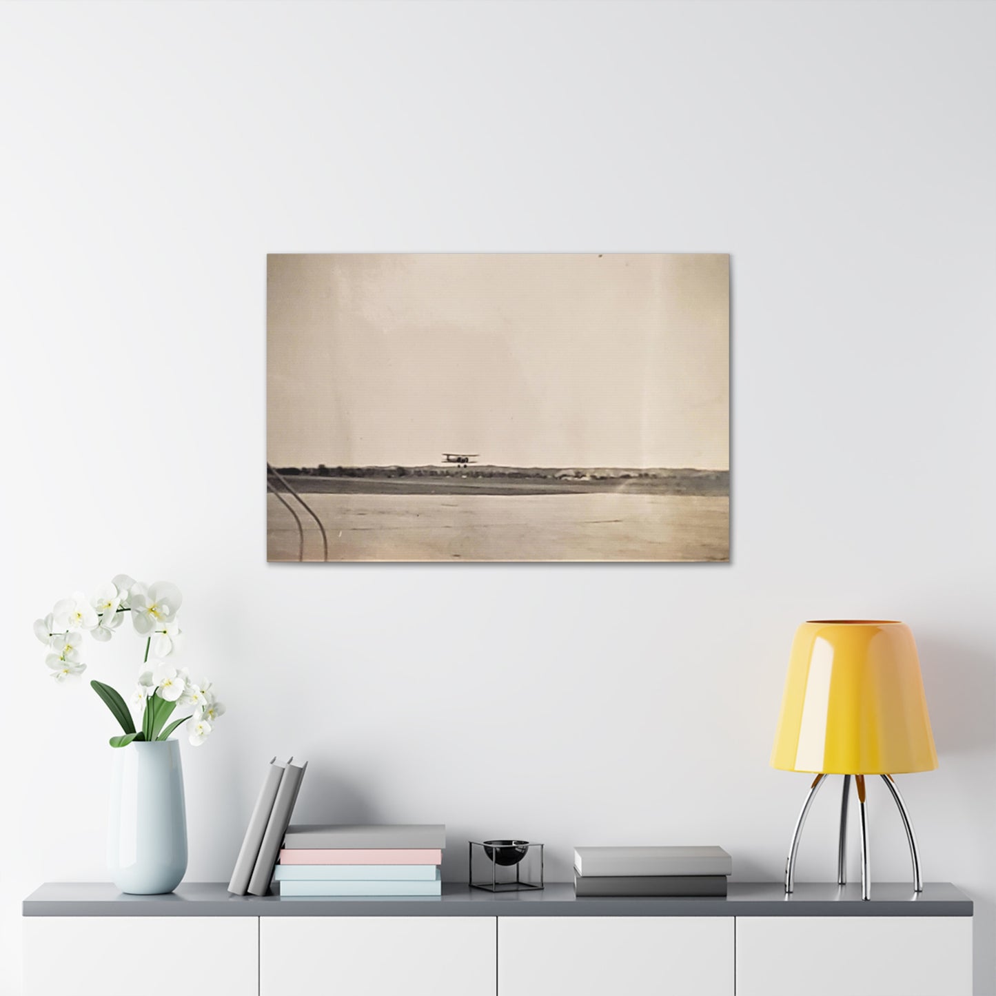 Plane Landing Omaha Airport 1939 Canvas Gallery Wraps