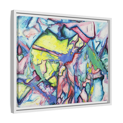 Alien Abstract Colorful Framed Canvas Art - Kia Day Design