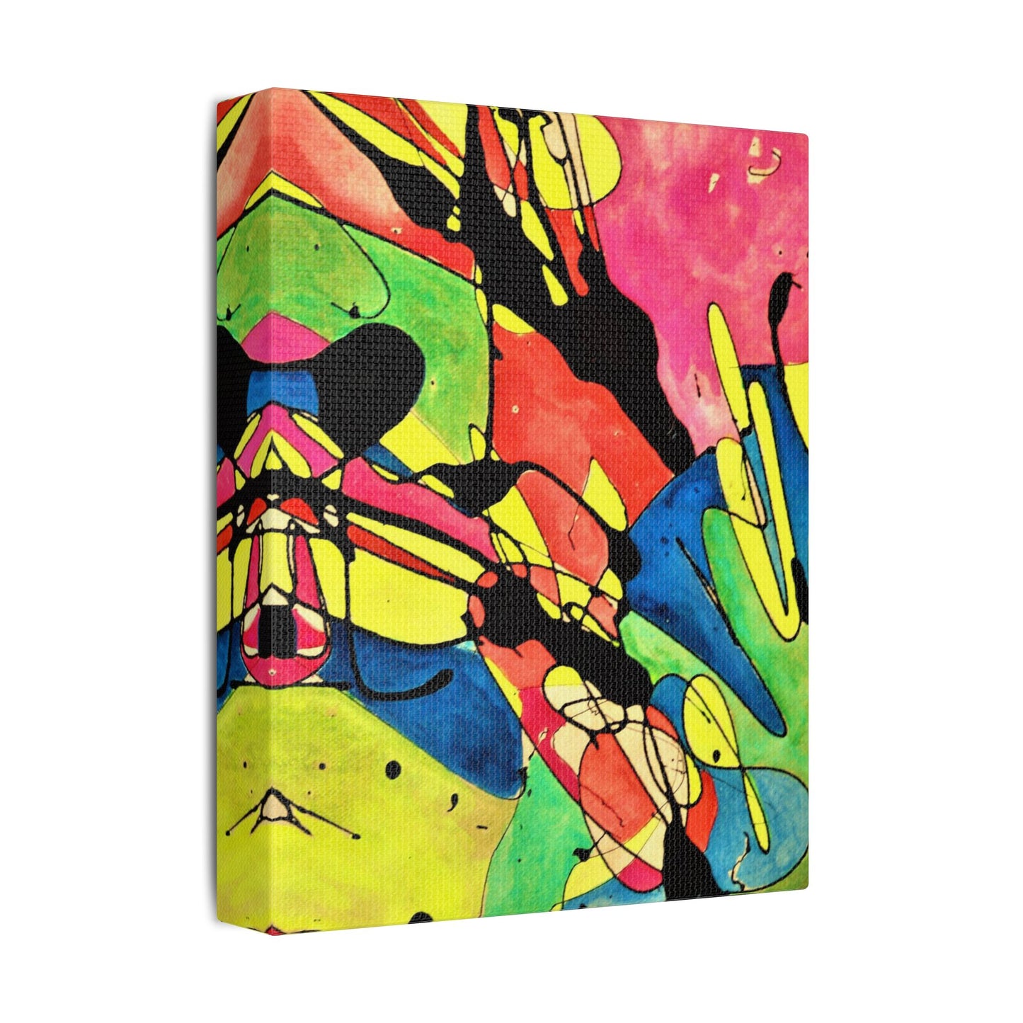 Exploding Earth Satin Canvas, Stretched