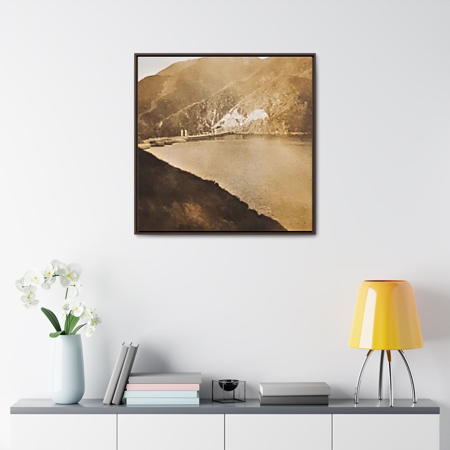 Morris Dam Lake Gallery Canvas Wraps, Square Frame