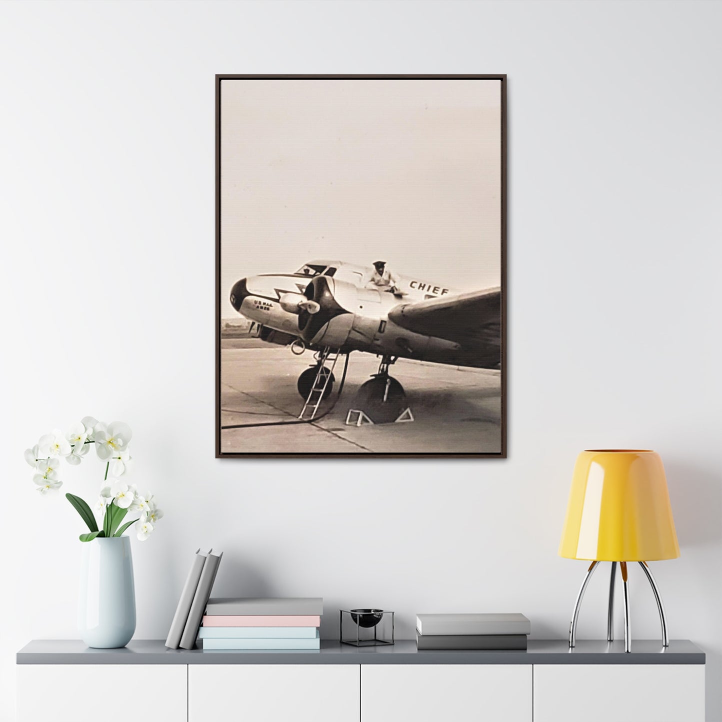 Refueling Mid-Contintent Chief Line 1939 Gallery Canvas Wraps, Vertical Frame