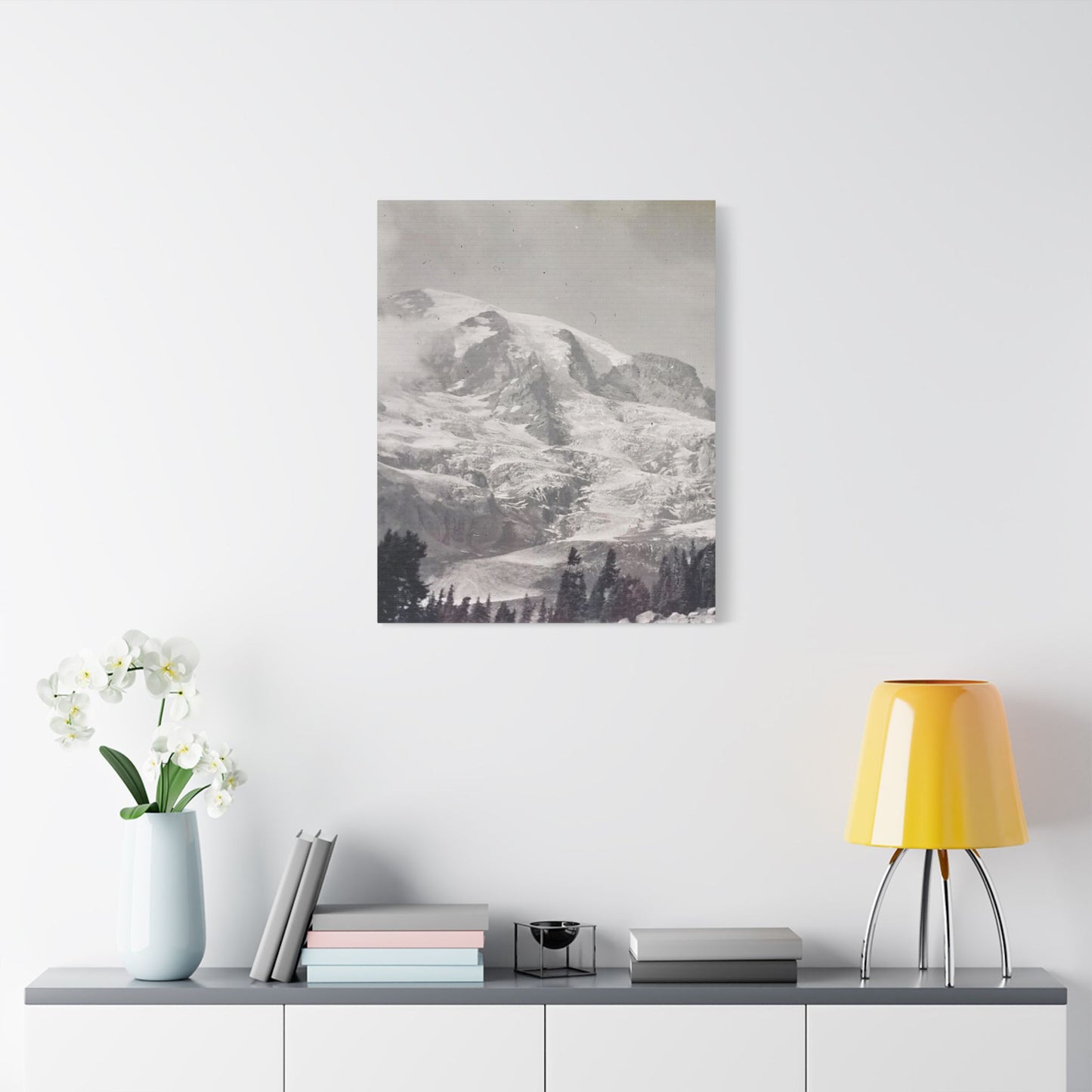 Mount Rainier Satin Canvas, Stretched