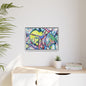 Alien Abstract Colorful Framed Canvas Art - Kia Day Design