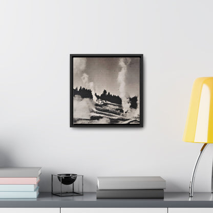 Norris Geyser Yellowstone Gallery Canvas Wraps Square Frame 12″ x 12″ Premium Gallery Wraps (1.25″) Black