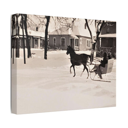 Carriage Ride Satin Canvas Stretched