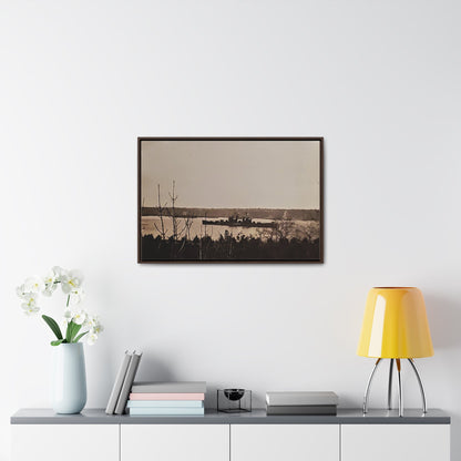 Navy Day New York October 27th 1945 Gallery Canvas Wraps Horizontal Frame 30″ x 20″ Walnut 1.25"