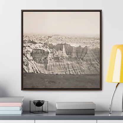 The Pinnacles Gallery Canvas Wraps Square Frame 30″ x 30″ Premium Gallery Wraps (1.25″) Walnut