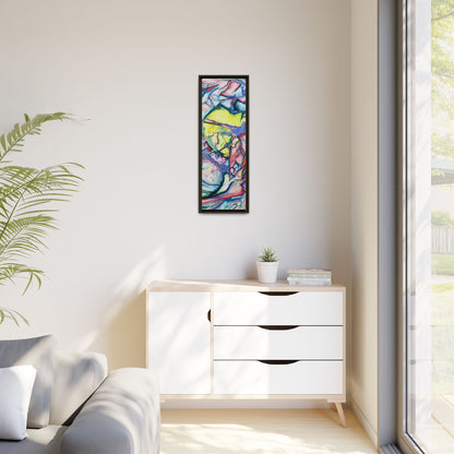 Alien Abstract Colorful Framed Canvas Art - Kia Day Design