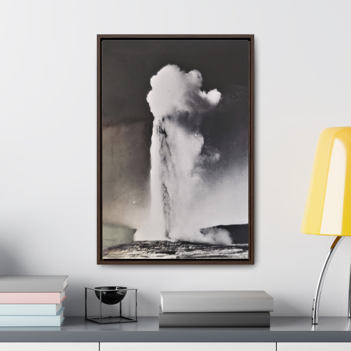 Old Faithful Geyser Yellowstone Gallery Canvas Wraps, Vertical Frame