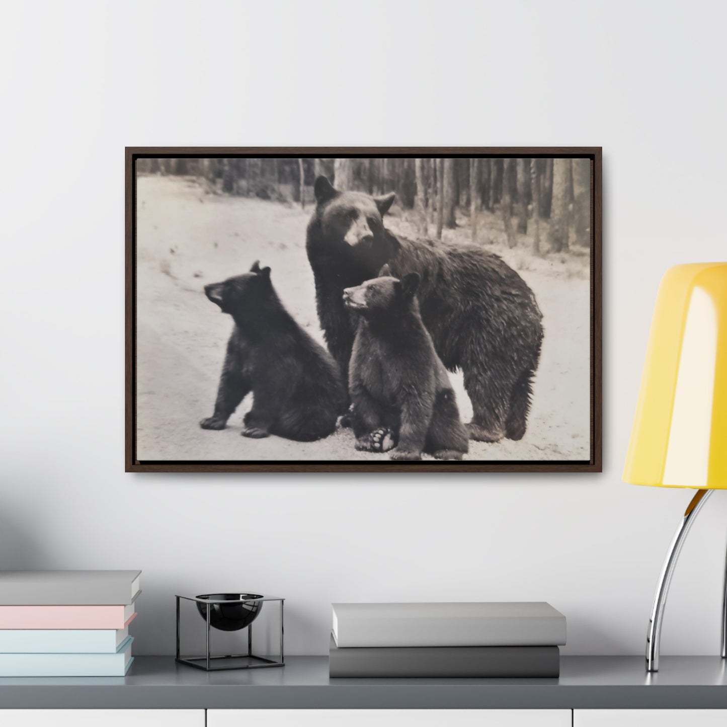 Yellowstone Black Bears Gallery Canvas Wraps, Horizontal Frame