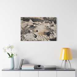 Yellowstone West Thumb Paint Pots Satin Canvas Stretched - 36″ x 24″ (Horizontal) 1.5" - Canvas