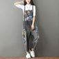 Vintage Patchwork Jeans for Women - Grey One size - overalls