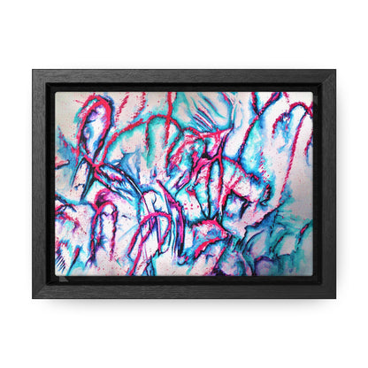 Pink Jellyfish Gallery Canvas Wraps, Horizontal Frame 7" x 5" Black 1.25"