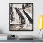 Gibbon Falls Yellowstone Gallery Canvas Wraps Vertical Frame 20″ x 24″ Premium Gallery Wraps (1.25″) Black