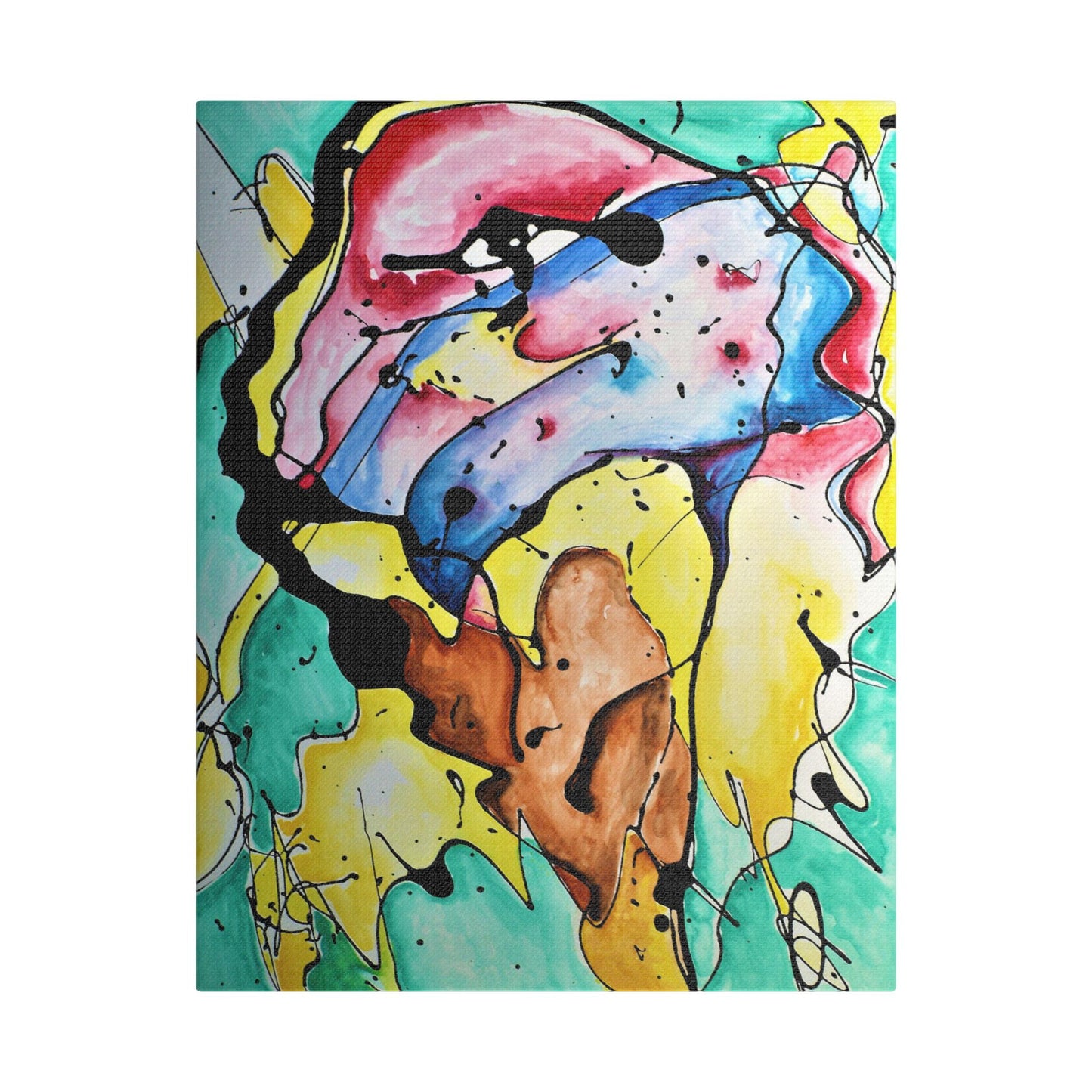 3rd Eye Sundae Satin Canvas Stretched - Kia Day Design