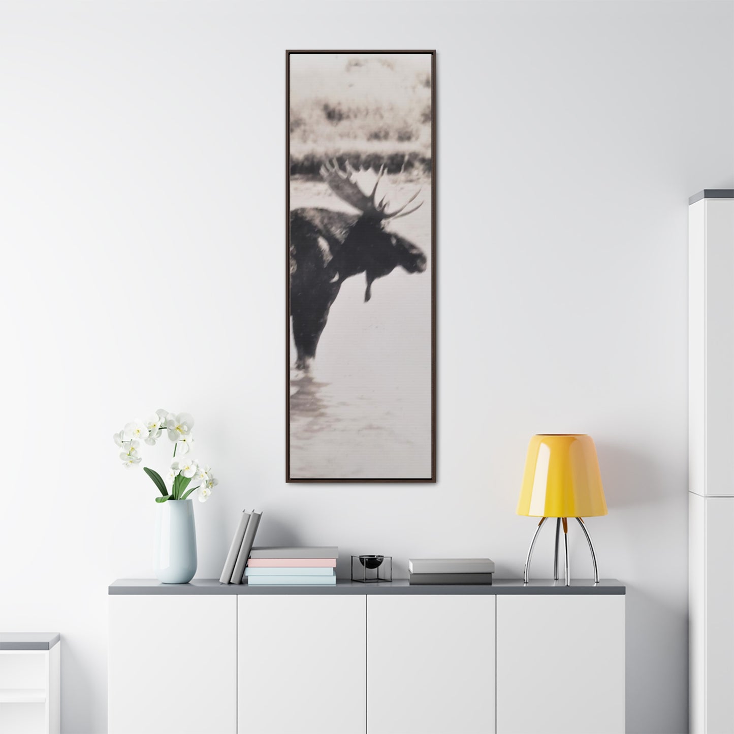 Yellowstone Bull Moose Gallery Canvas Wraps, Vertical Frame