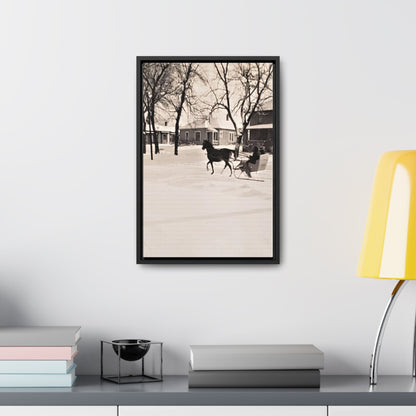 Carriage Ride Gallery Canvas Wraps Vertical Frame 12″ x 18″ Premium Gallery Wraps (1.25″) Black