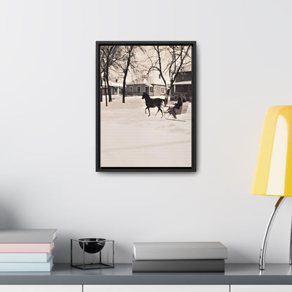 Carriage Ride Gallery Canvas Wraps Vertical Frame 12″ x 16″ Premium Gallery Wraps (1.25″) Black