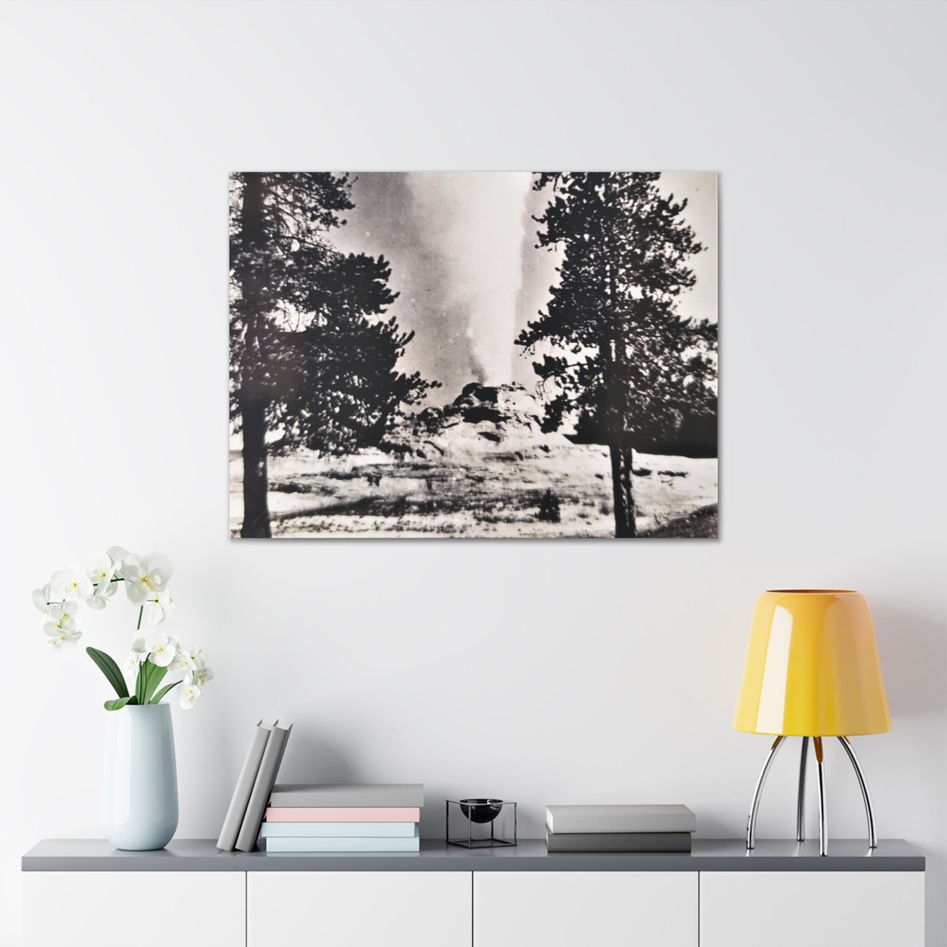 Castle Geyser Yellowstone Canvas Gallery Wraps - 40″ x 30″ 1.25" - Canvas