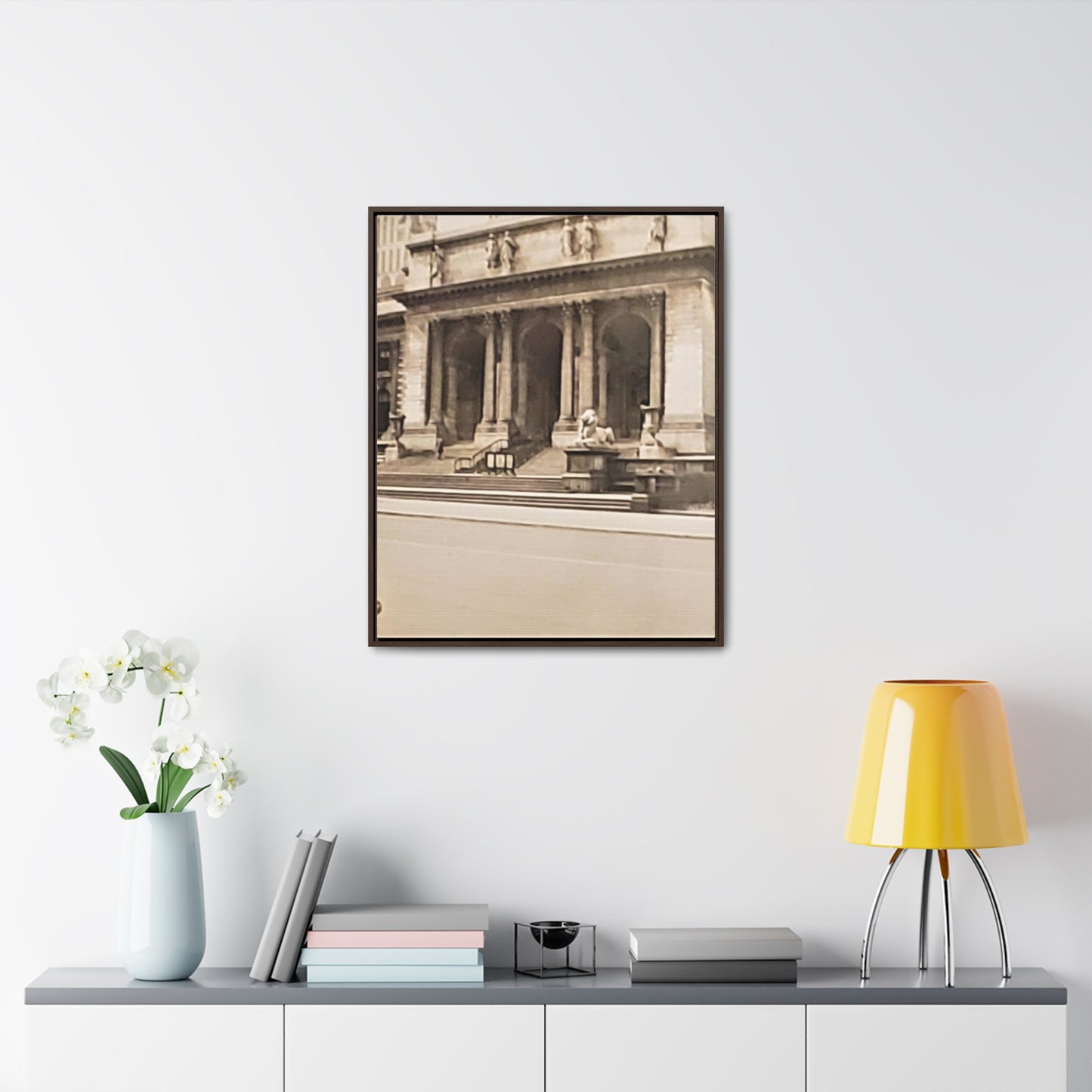 New York Public Library Gallery Canvas Wraps, Vertical Frame