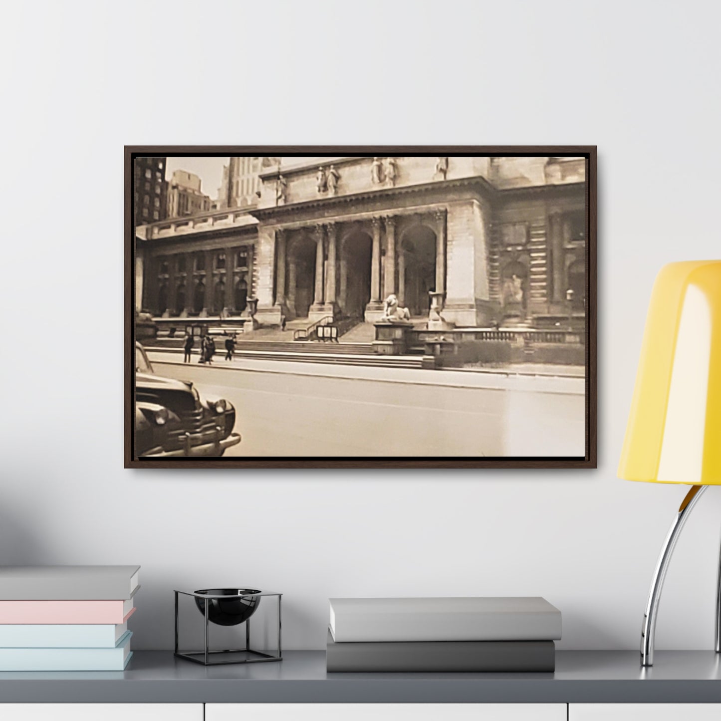 New York Public Library Gallery Canvas Wraps, Horizontal Frame