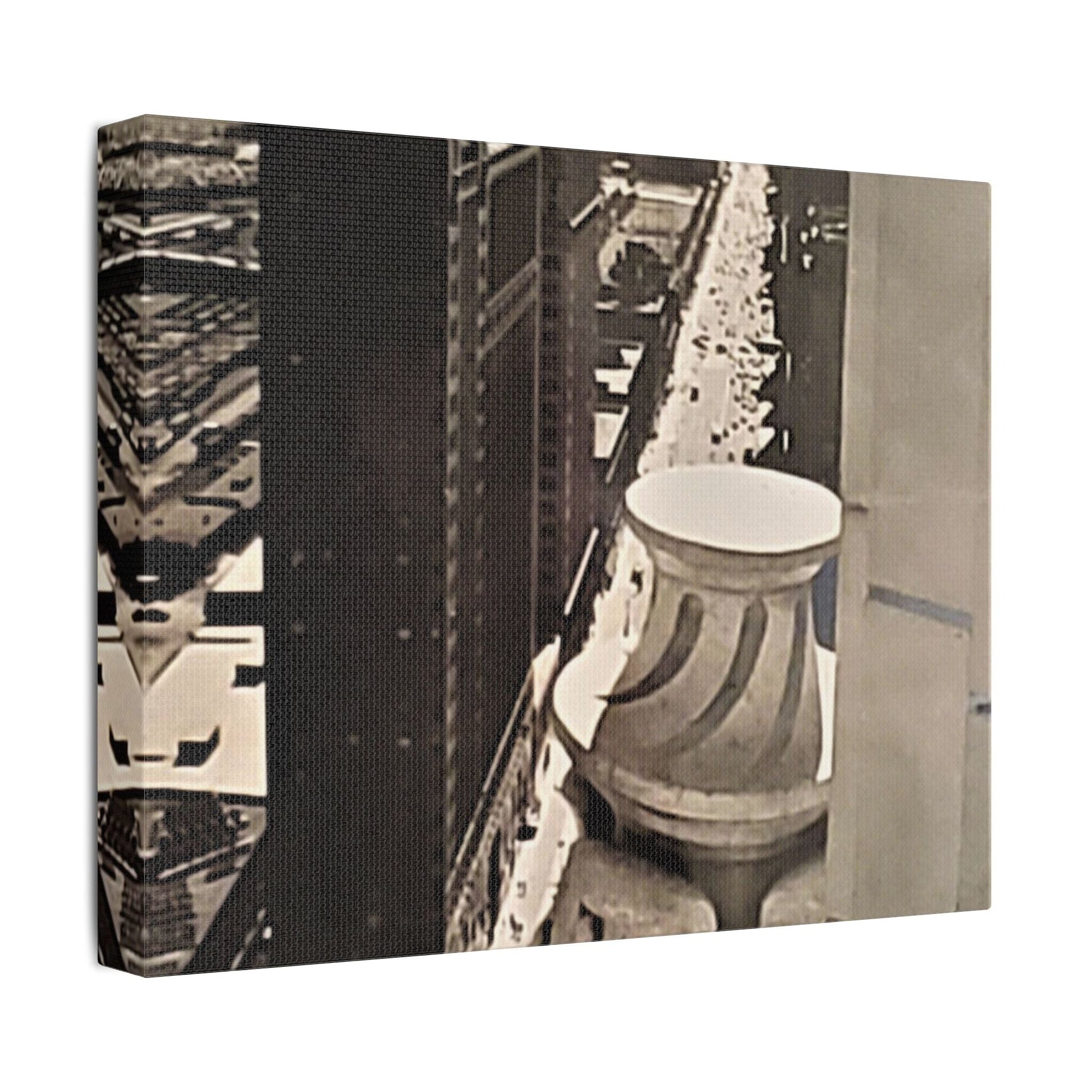 Michigan Ave Chicago Satin Canvas Stretched