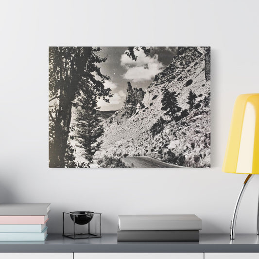 Eagle's Nest Rock Yellowstone Satin Canvas, Stretched