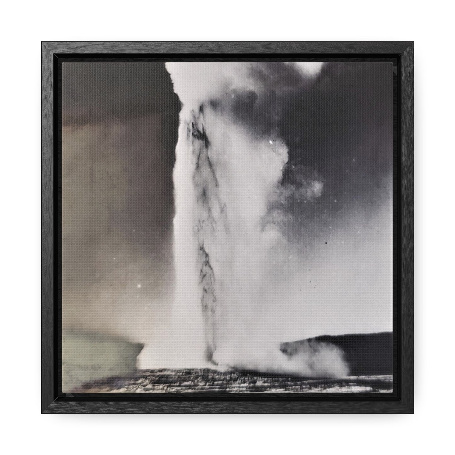 Old Faithful Geyser Yellowstone Gallery Canvas Wraps, Square Frame