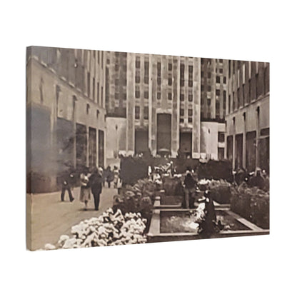 Rockefeller Plaza Satin Canvas Stretched