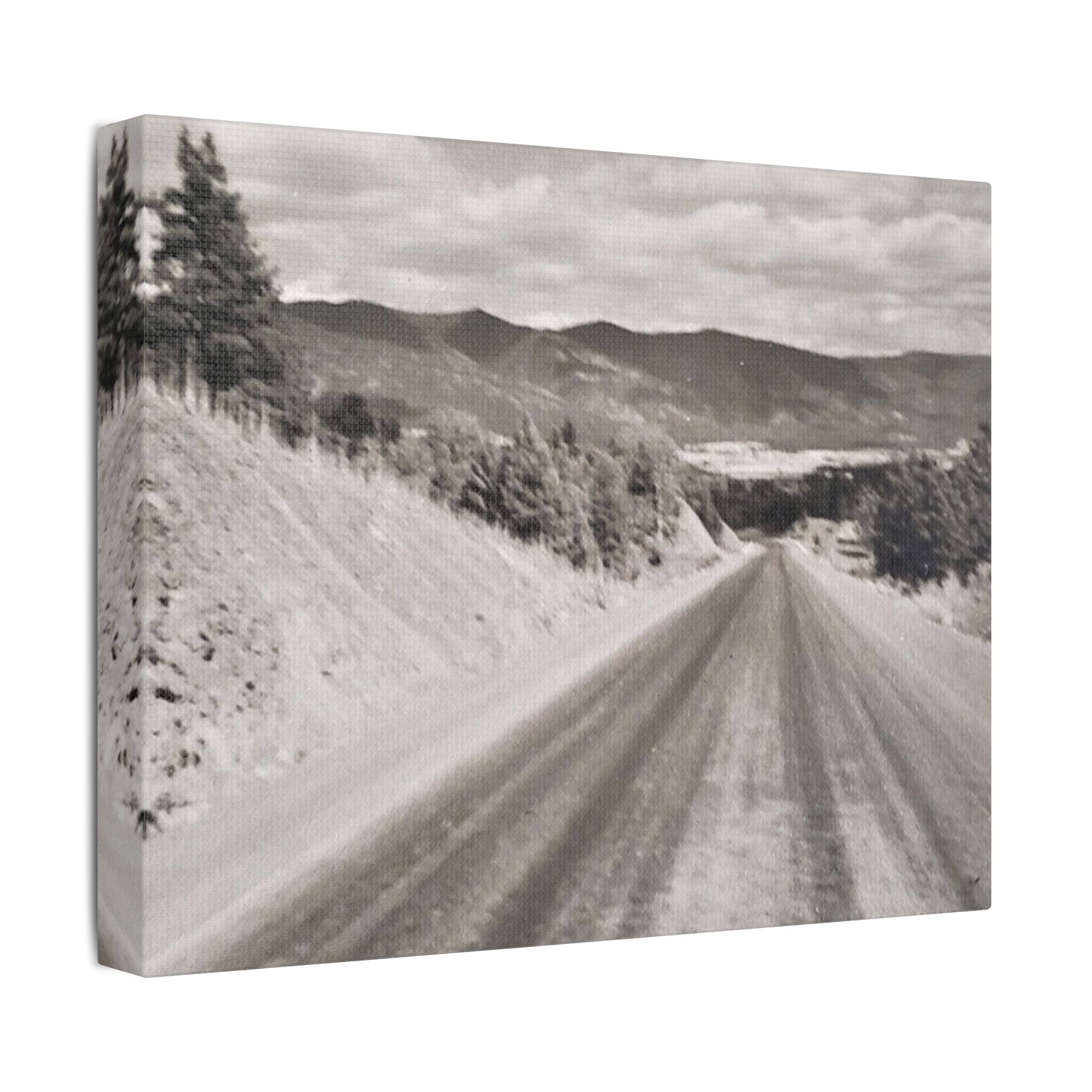 Western Road Satin Canvas, Stretched