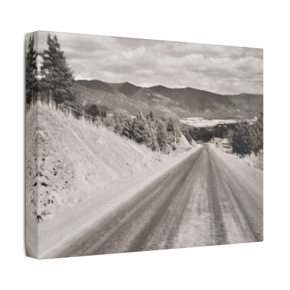 Western Road Satin Canvas Stretched