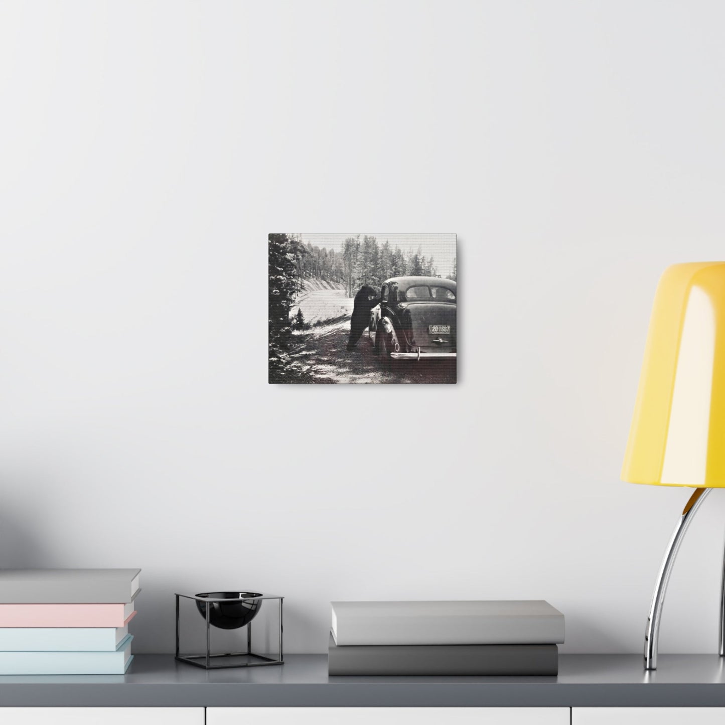 Yellowstone Bear Car Canvas Gallery Wraps 10″ x 8″ 1.25"