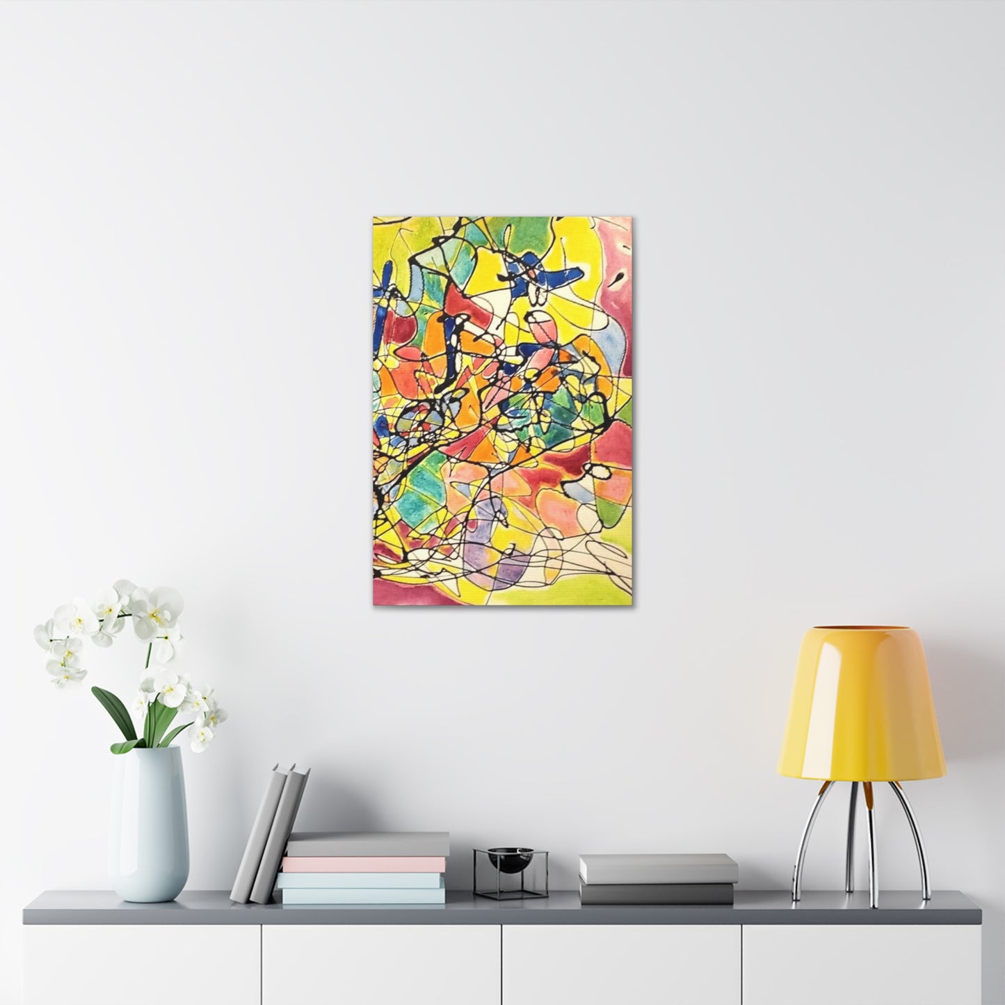 Yellow Abstract Canvas Gallery Wraps 20″ x 30″ 1.25"