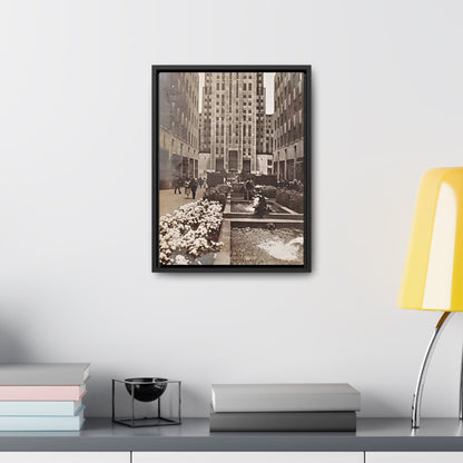 Rockefeller Plaza Gallery Canvas Wraps Vertical Frame 12″ x 16″ Premium Gallery Wraps (1.25″) Black