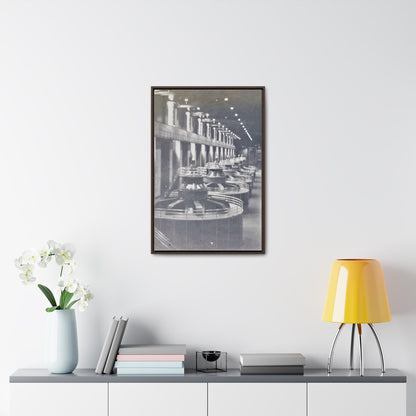 Boulder Dam Powerhouse Gallery Canvas Wraps Vertical Frame 20″ x 30″ 1.25" Walnut