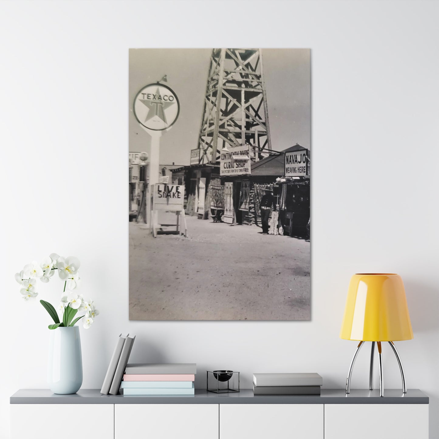 Texaco Station Continental Divide Canvas Gallery Wraps