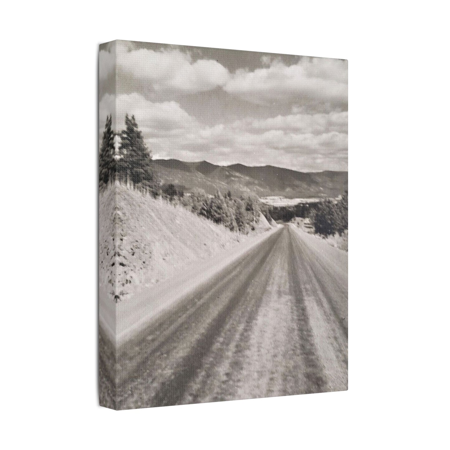 Western Road Satin Canvas, Stretched