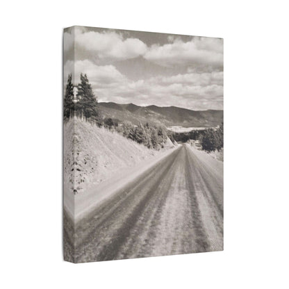 Western Road Satin Canvas Stretched