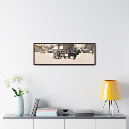 Milk Man Gallery Canvas Wraps Horizontal Frame 36″ x 12″ Walnut 1.25"