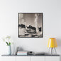 Norris Geyser Yellowstone Gallery Canvas Wraps Square Frame 30″ x 30″ Premium Gallery Wraps (1.25″) Black