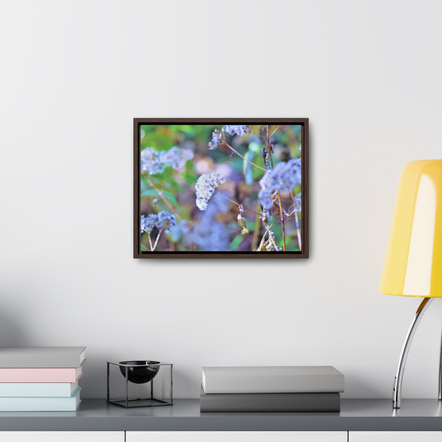 Macro Blue Gallery Canvas Wraps, Horizontal Frame