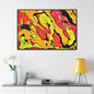 80s Rapture Gallery Canvas Wraps, Horizontal Frame 48″ x 32″ orange black yellow 1.25"