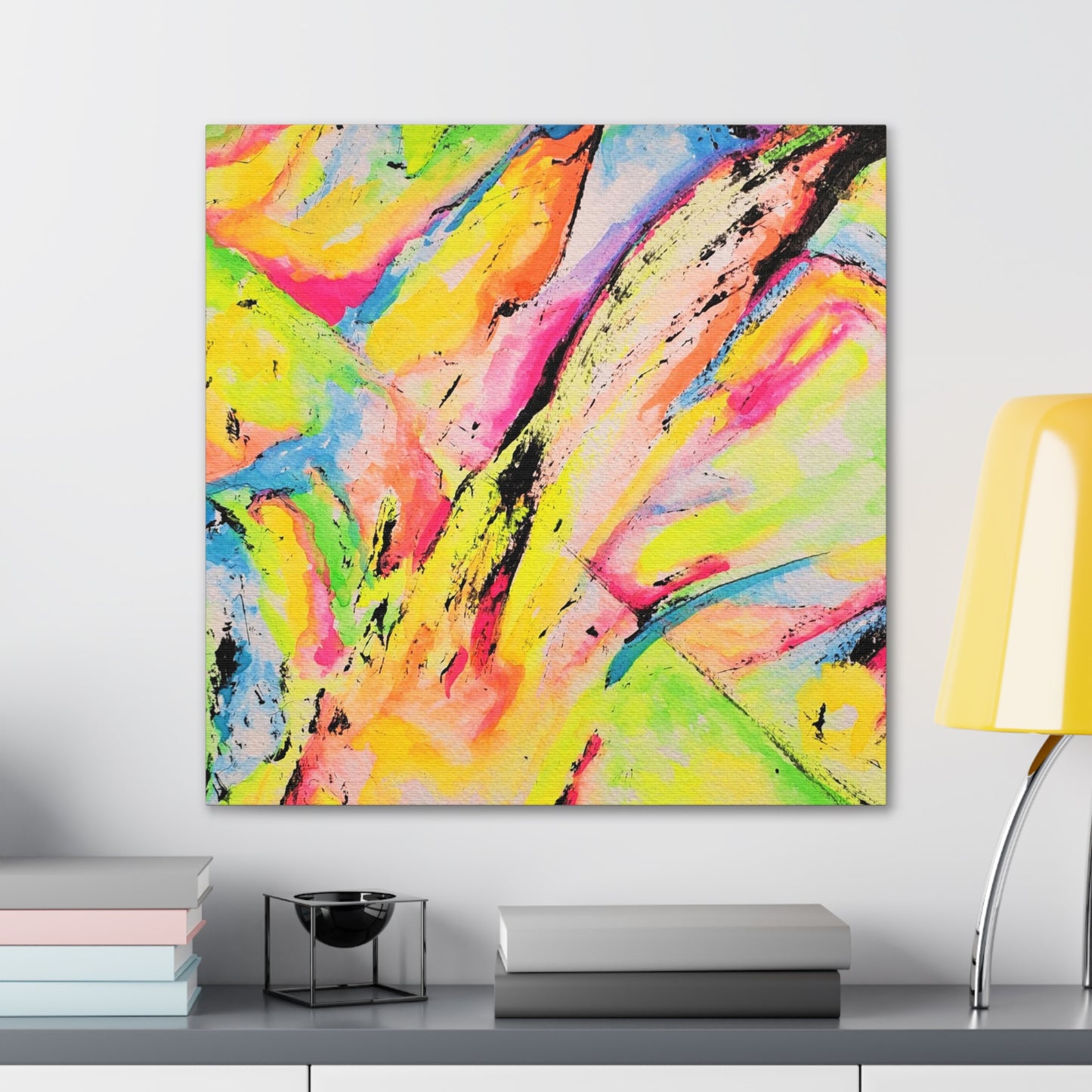 Neon Fire Canvas Gallery Wraps