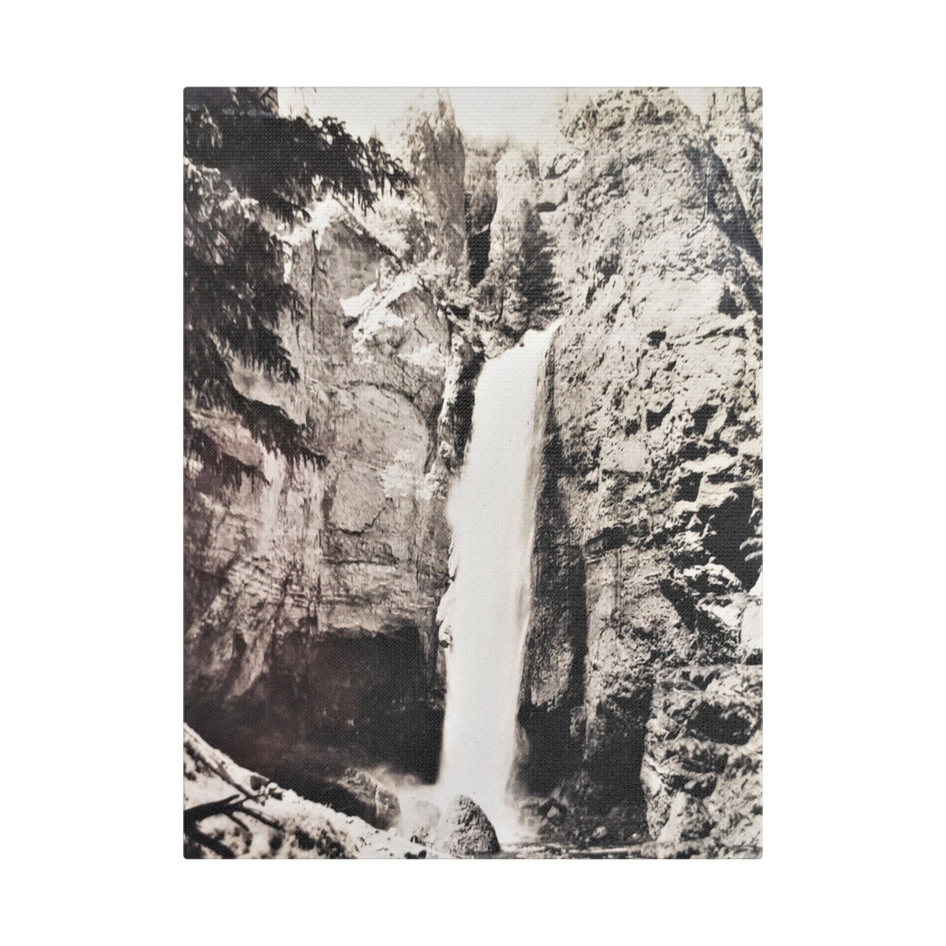 Tower Falls Yellowstone Satin Canvas Stretched