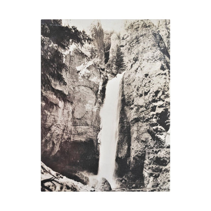 Tower Falls Yellowstone Satin Canvas Stretched
