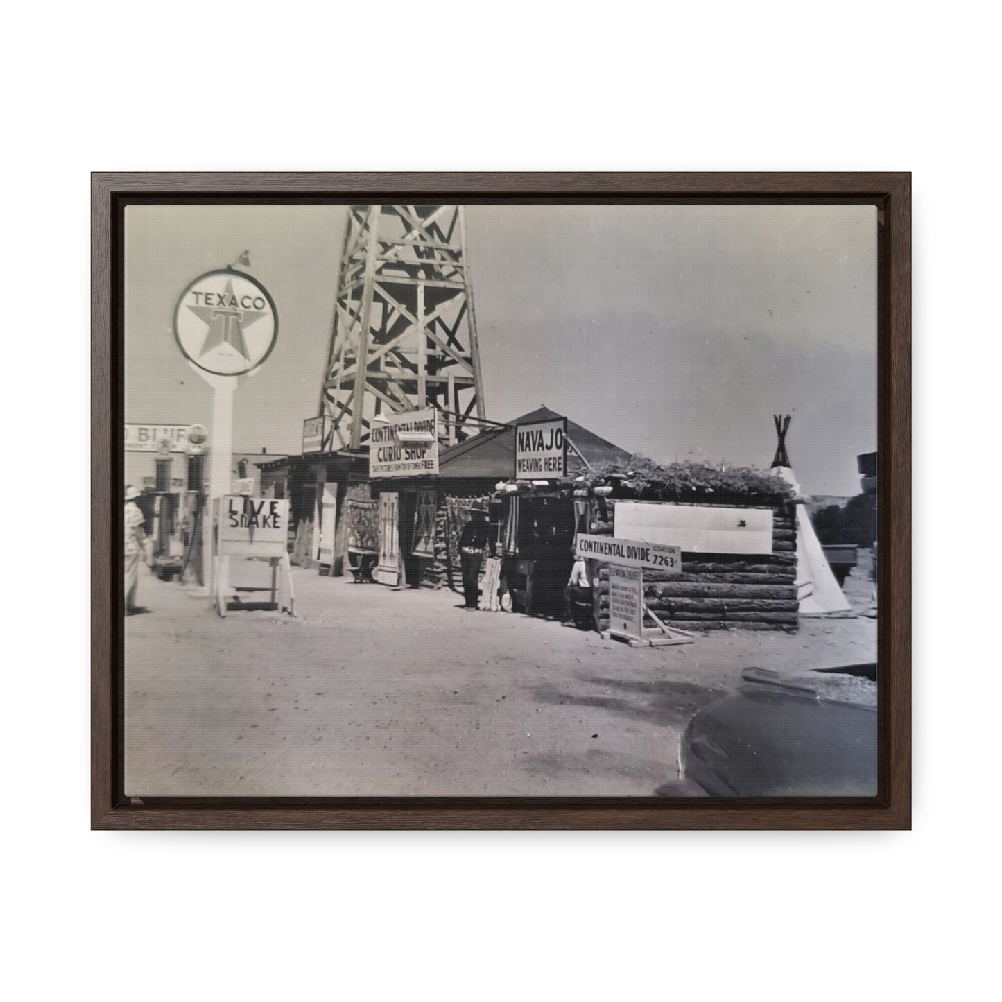 Texaco Station Continental Divide Gallery Canvas Wraps, Horizontal Frame