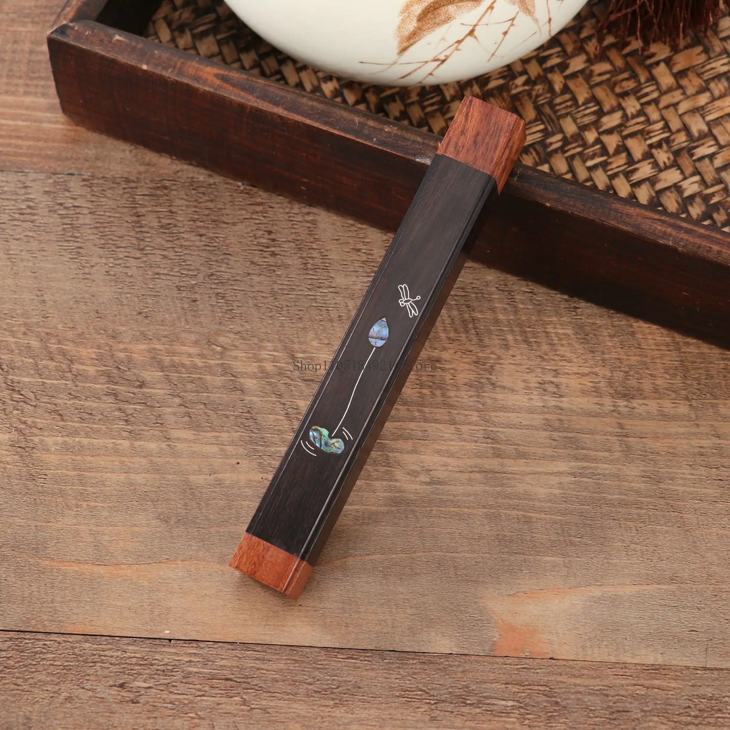 Creative Wooden Square Incense Box with Incense Plug Aromatherapy Tools - - Incense Tools