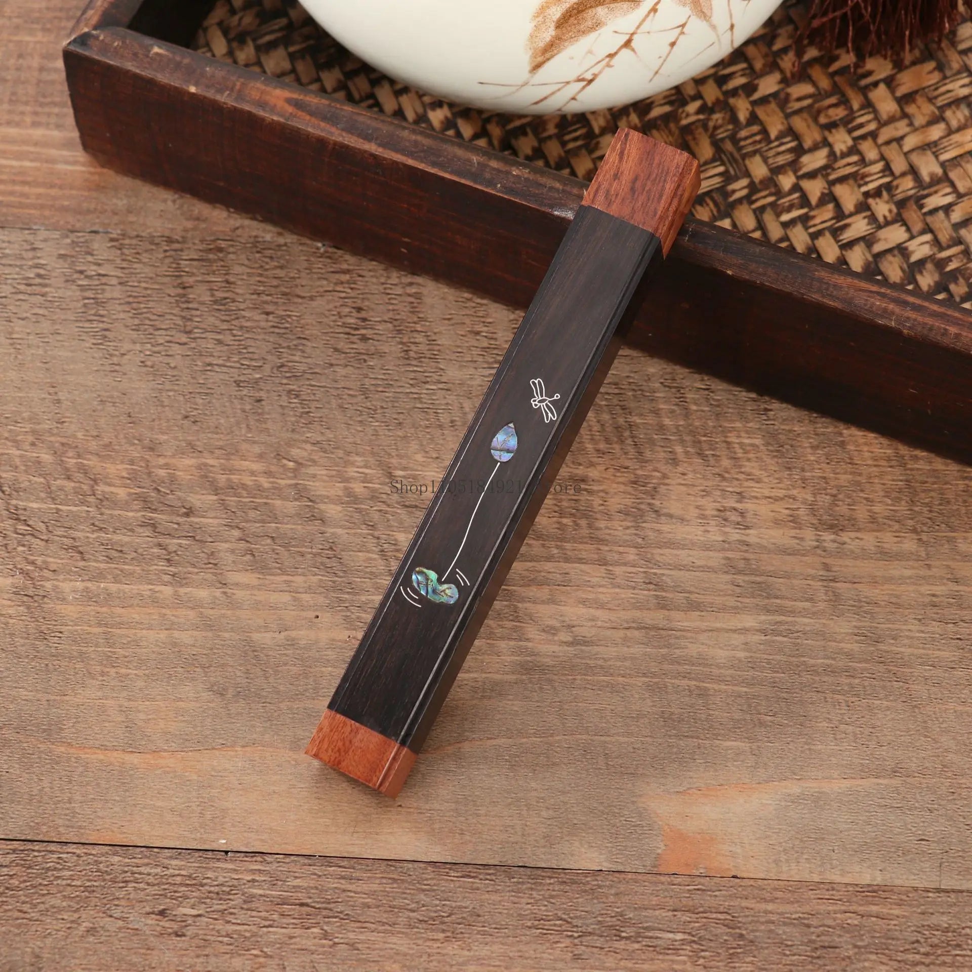 Creative Wooden Square Incense Box with Incense Plug Aromatherapy Tools - - Incense Tools