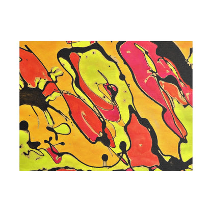 80s Rapture Satin Canvas, Stretched 24″ x 18″ (Horizontal) 1.5"